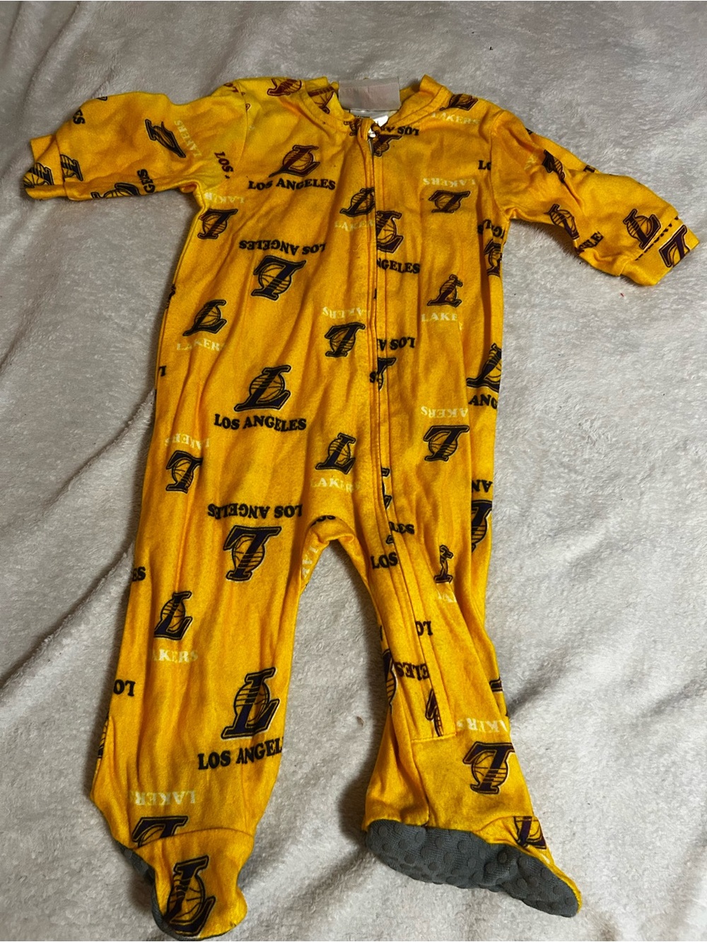NBA Los Angeles Lakers Gold Footed One-Piece Pajamas